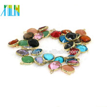 bead landing charms pendants 12mm more colors 12pcs/bag crystal square shape gold plated charms K9 Glass crystal pendant